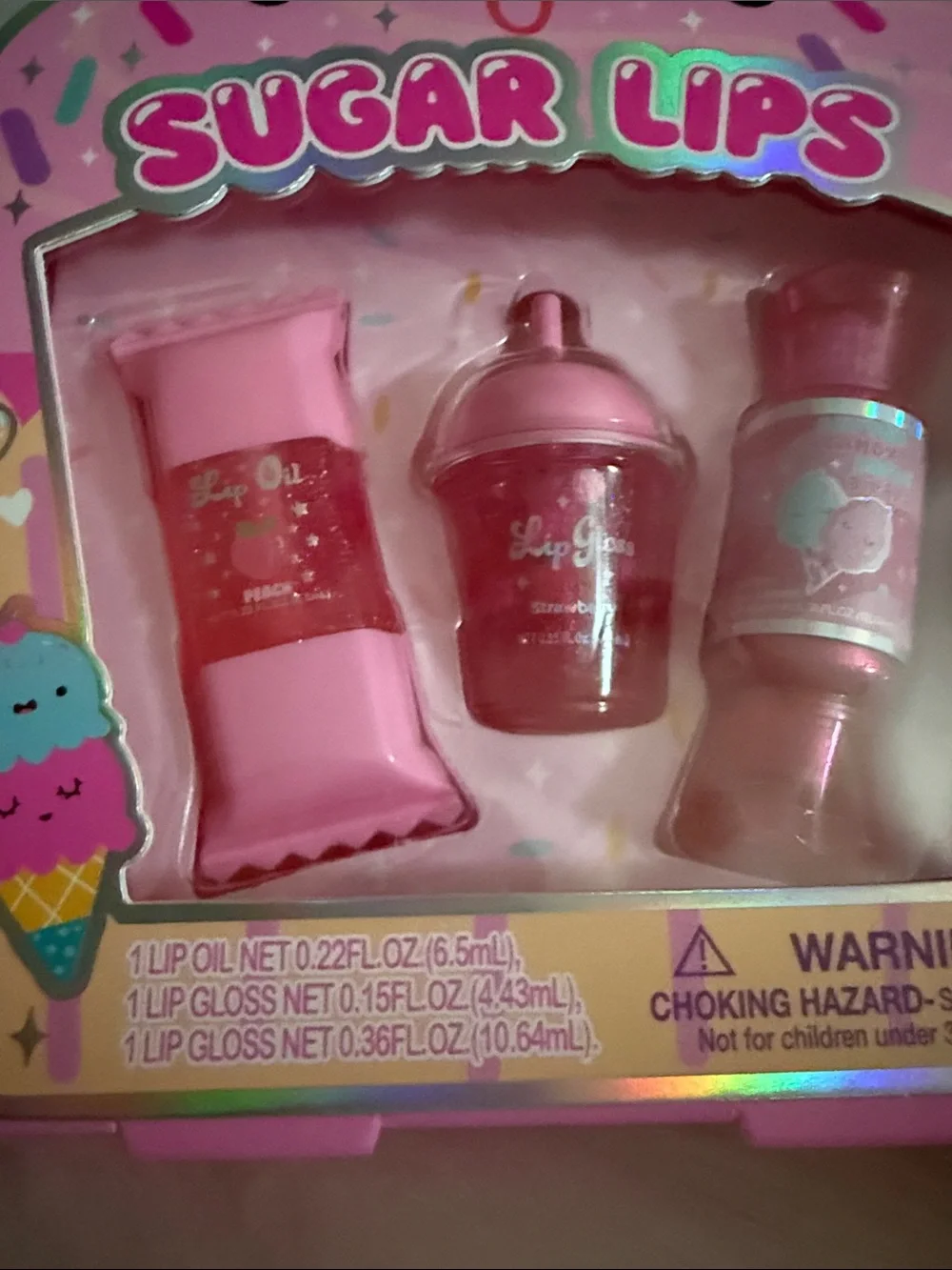 Sugarlips Pink Kids Lip Gloss Trio